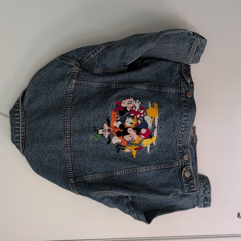 Disney Blue Denim Jacket with Cartoon Characters